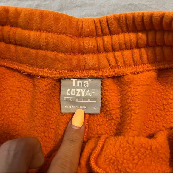Orange TNA cozy af fleece shorts - Picture 3 of 6